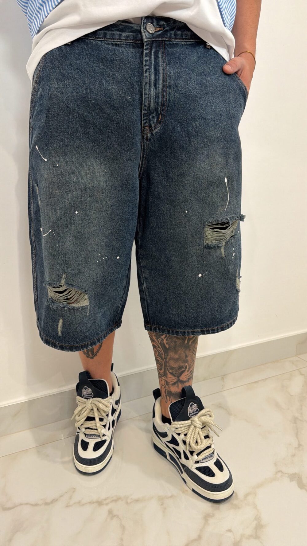 Bermuda denim pittura